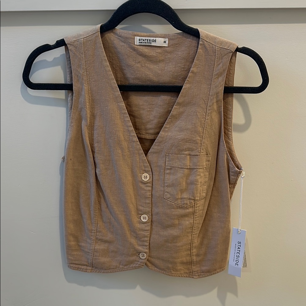 Stateside Linen Vest
